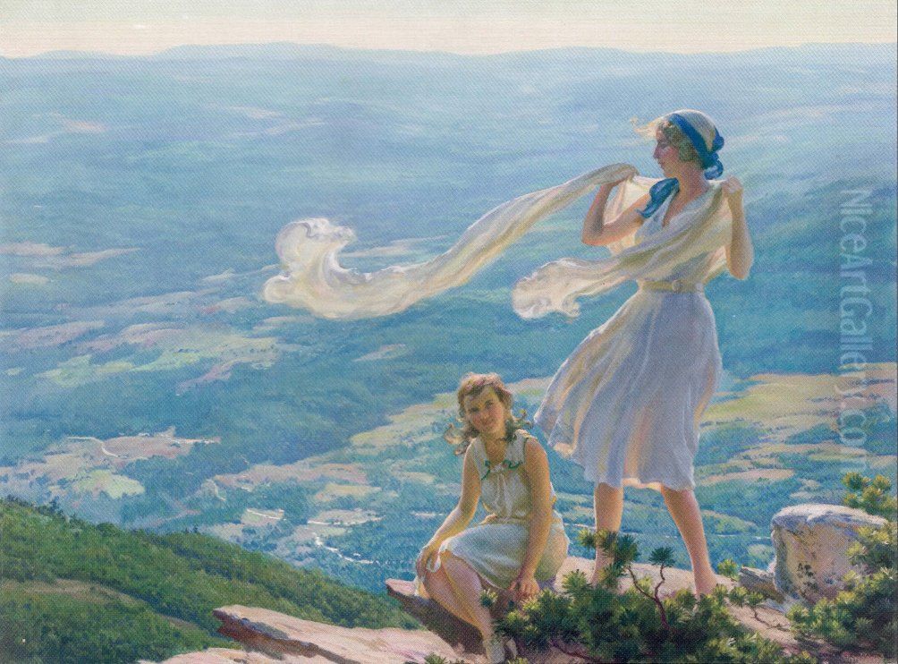 Wind on the Cliff Oil Painting by Charles Curran