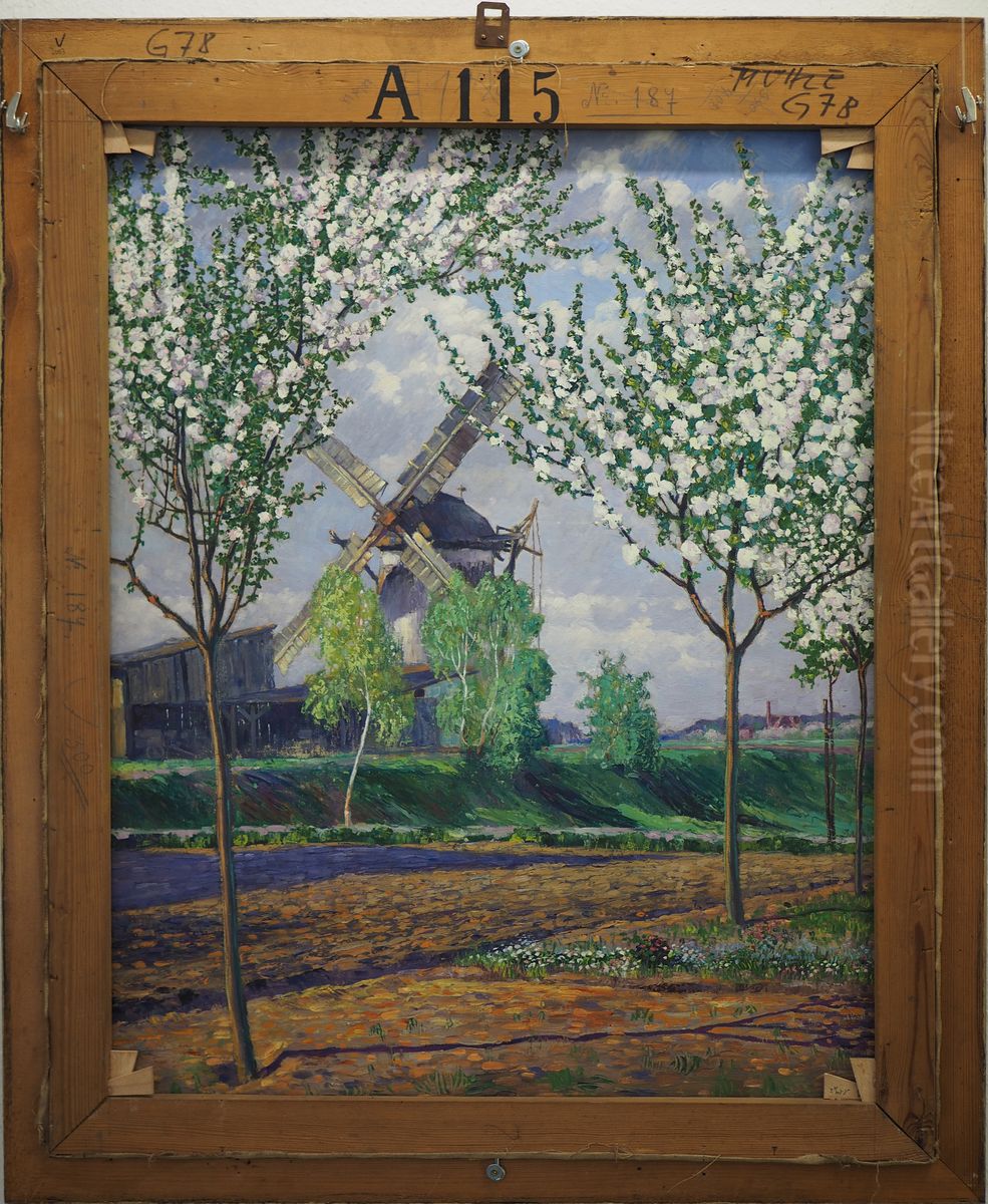 Flohr-Muhle Oil Painting by Albert Konig