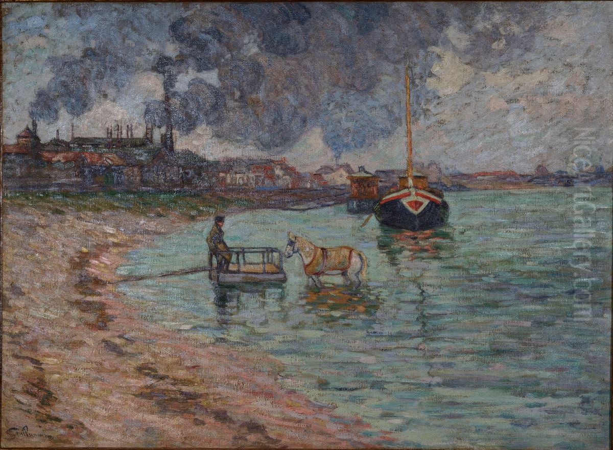 Bord de Seine a Charenton Oil Painting by Armand Guillaumin