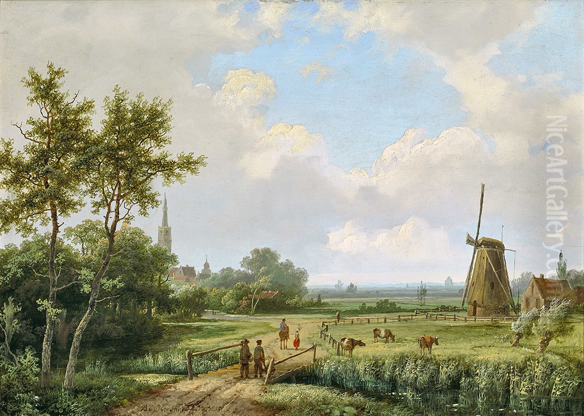 Summer Landscape Oil Painting by Barend Cornelis Koekkoek