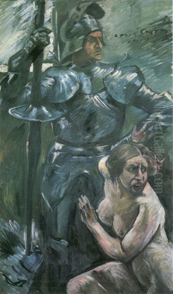 Im Schutze der Waffen Oil Painting by Lovis Corinth