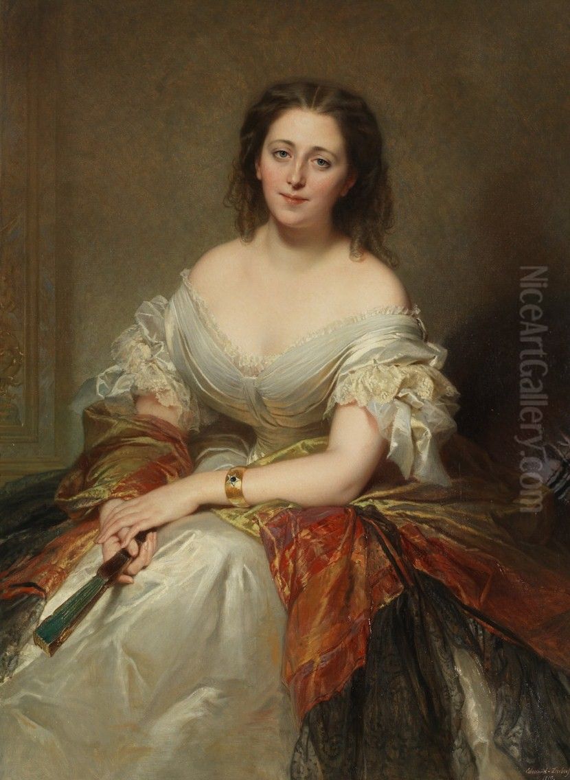 Portrait de la comtesse Walewska Oil Painting by Edouard Louis Dubufe
