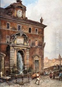 Fontana di Ponte Sisto a Via Giulia in Rome