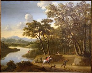 Forest with staffage figures