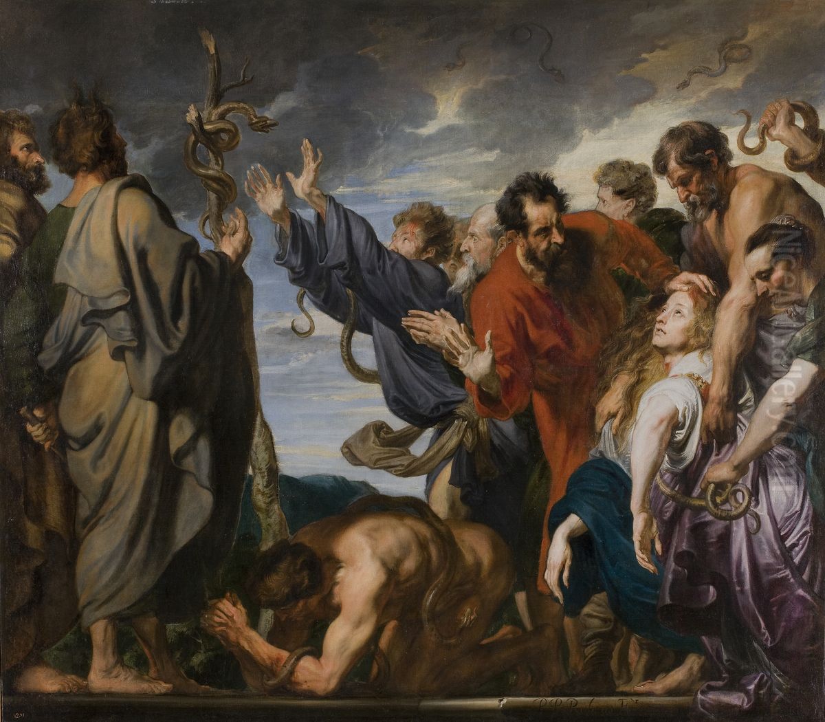 The Brazen Serpent Oil Painting by Sir Anthony Van Dyck