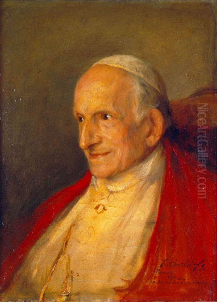 Portrait of Leo XIII Oil Painting by Philip de Laszlo
