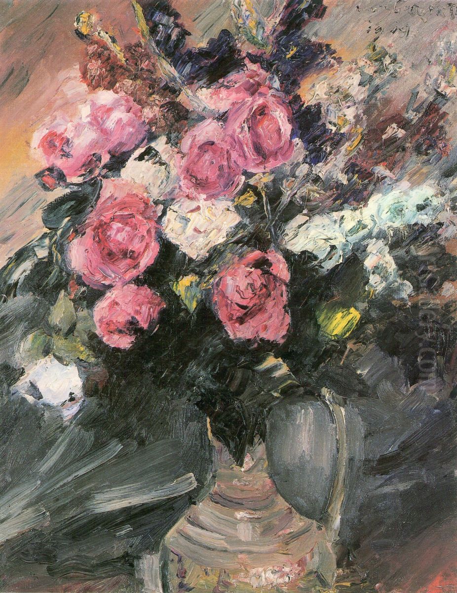 Roses Oil Painting by Lovis (Franz Heinrich Louis) Corinth