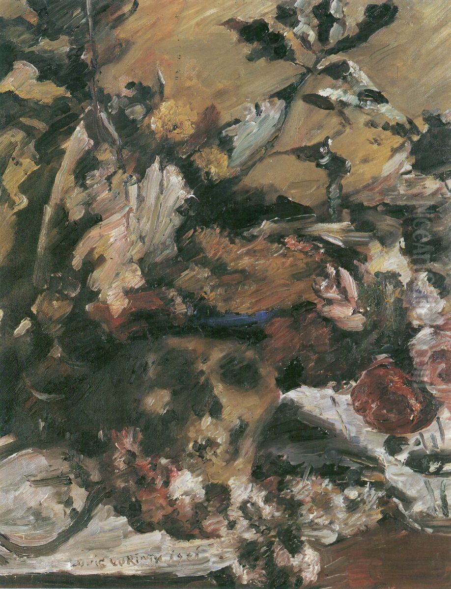 Totenkopf mit Eichenlaub Oil Painting by Lovis (Franz Heinrich Louis) Corinth