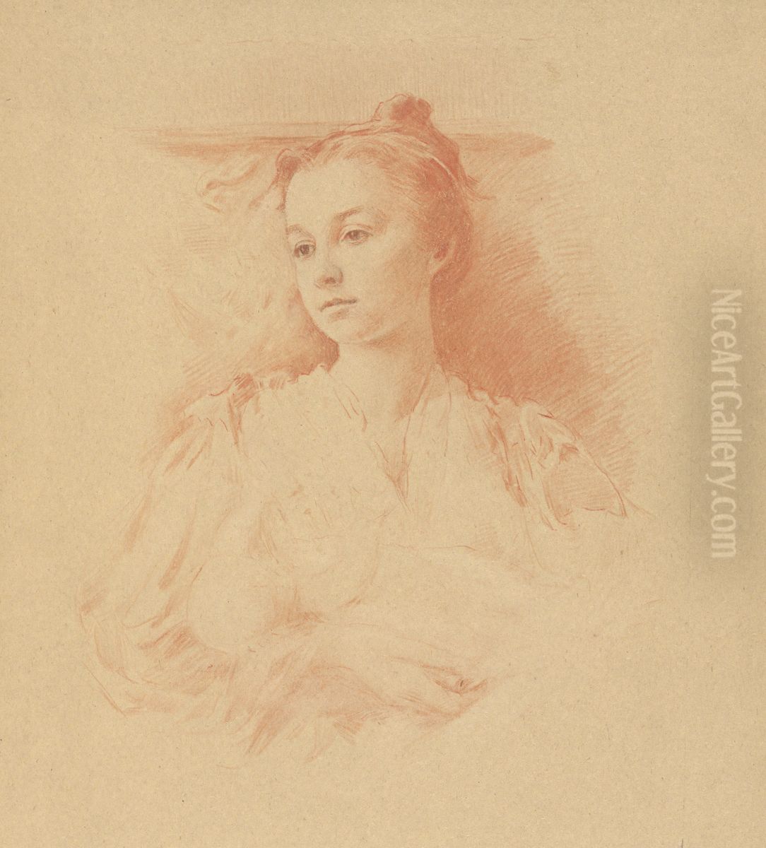 Julie Sturgis Oil Painting by J. Alden Weir