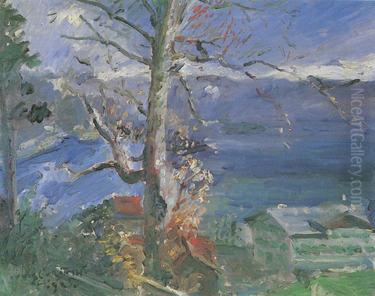 Baum am Walchensee Oil Painting by Lovis (Franz Heinrich Louis) Corinth