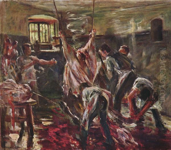 Im Schlachthaus Oil Painting by Lovis Corinth