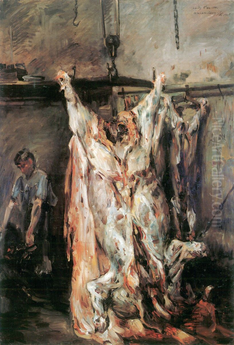 Geschlachteter Ochse Oil Painting by Lovis (Franz Heinrich Louis) Corinth