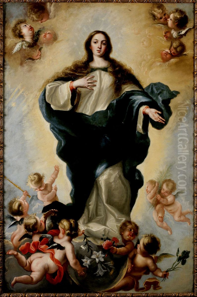 The Holy Family Oil Painting by Juan Carreno De Miranda