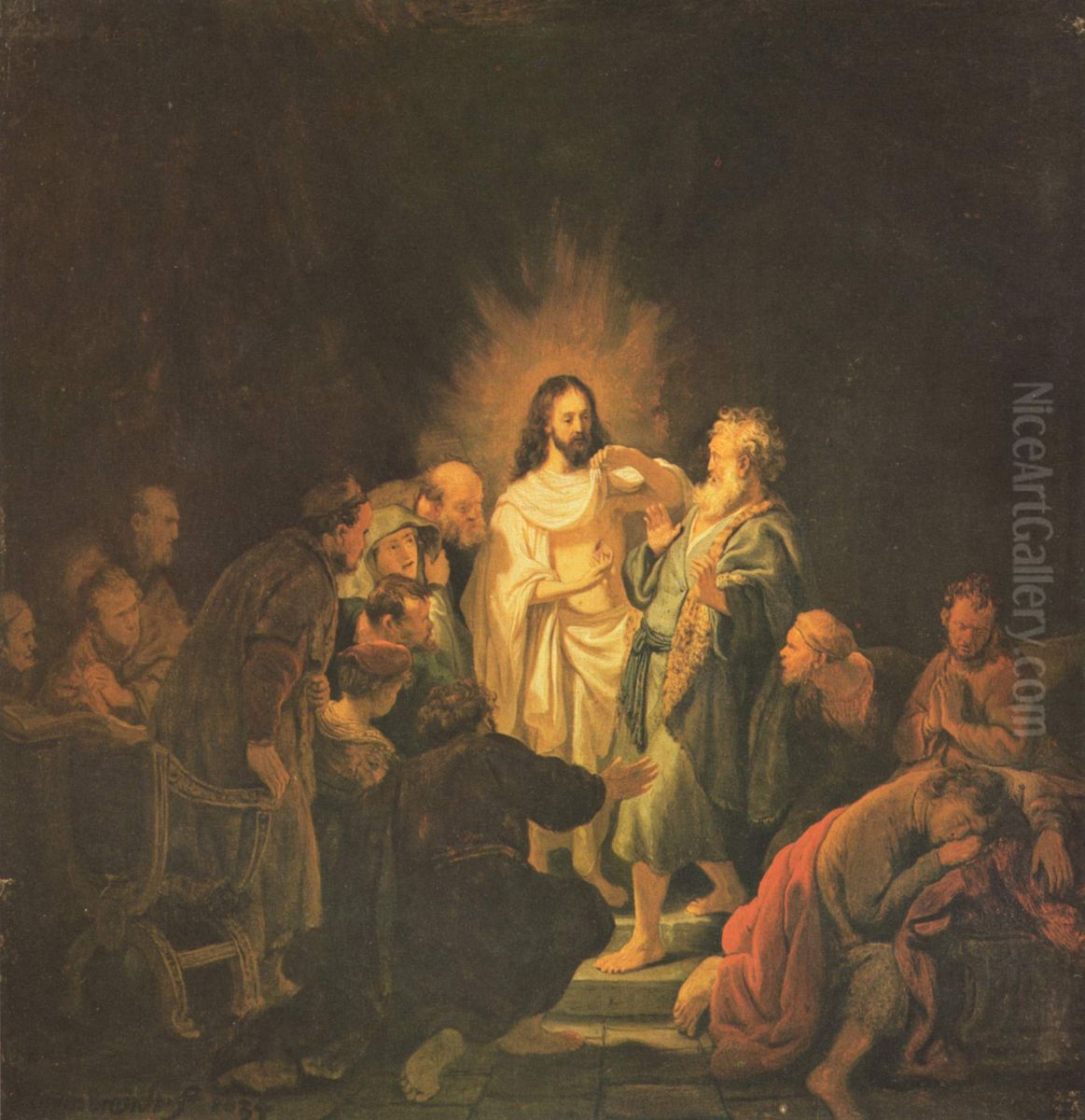 The Incredulity of St Thomas Oil Painting by Rembrandt