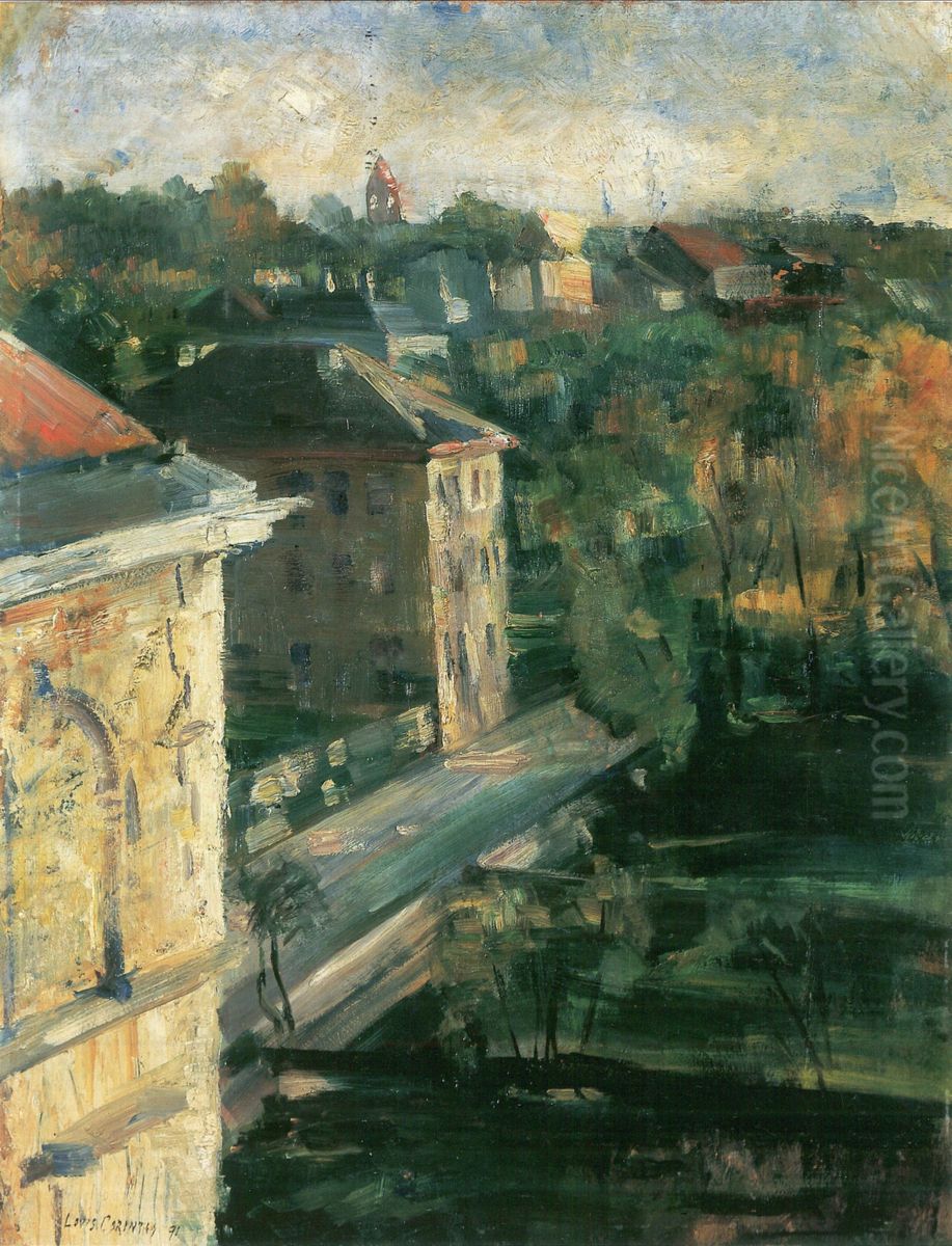 Blick aus dem Atelierfenster Oil Painting by Lovis (Franz Heinrich Louis) Corinth