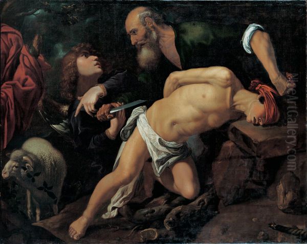 El sacrificio de Isaac Oil Painting by Pedro Orrente