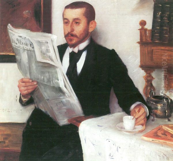 Portrat des Malers Benno Becker Oil Painting by Lovis (Franz Heinrich Louis) Corinth