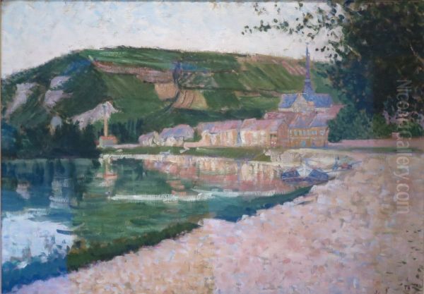 The Seine at Les Andelys Oil Painting by Paul Signac