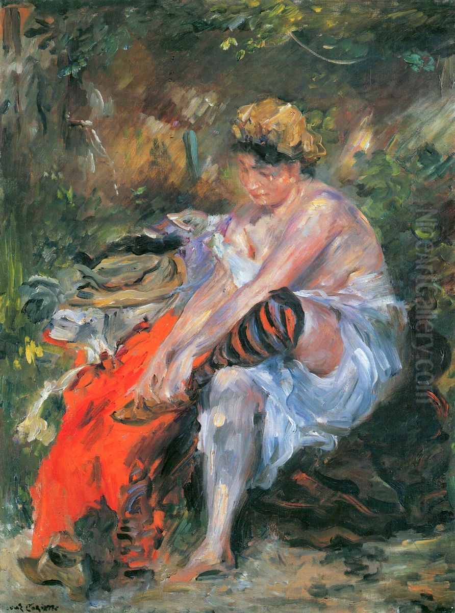 Nach dem Bade Oil Painting by Lovis (Franz Heinrich Louis) Corinth