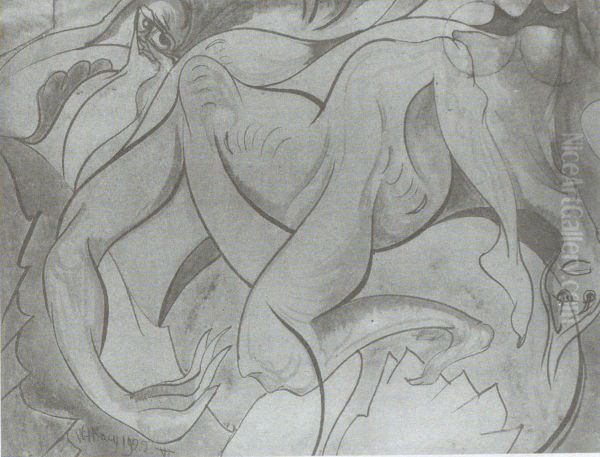 Muza Oil Painting by Stanislaw Ignacy Witkiewicz (Witkacy)
