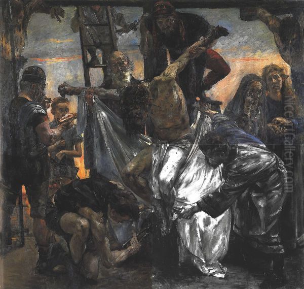 Kreuzabnahme Oil Painting by Lovis (Franz Heinrich Louis) Corinth