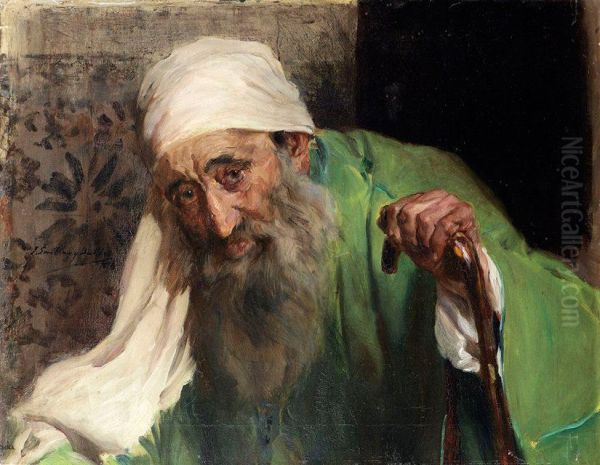 Un Hebreo Oil Painting by Joaquin Sorolla