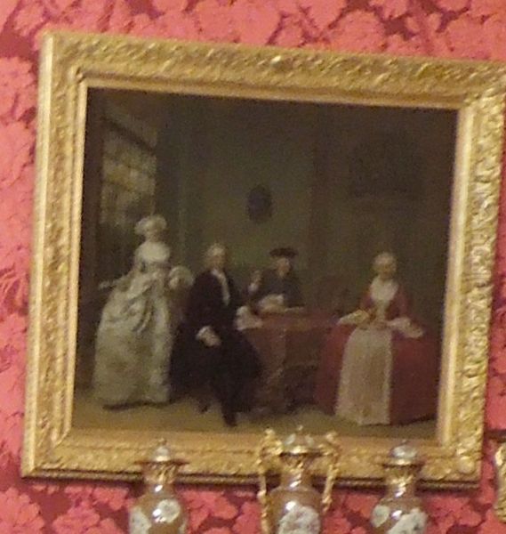 Portrait of Johanna Catharina van den Broek (1721-1788) met haar familie Oil Painting by Tibout Regters