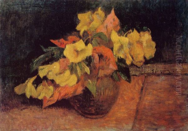 OEnotheres dans en vase Oil Painting by Paul Gauguin
