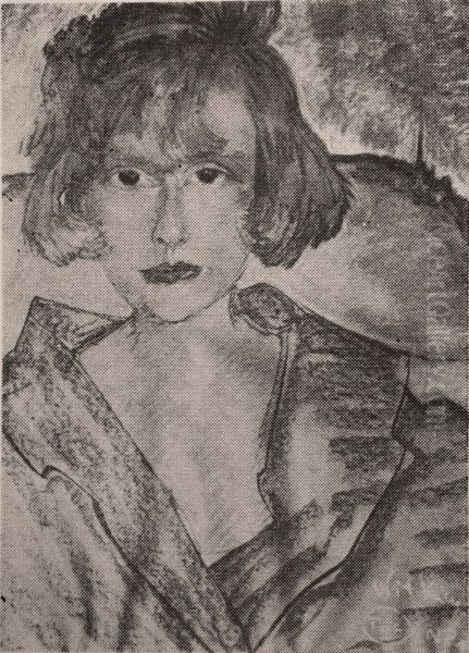 Portret Marii Malanowicz-Niedzielskiej Oil Painting by Stanislaw Ignacy Witkiewicz (Witkacy)