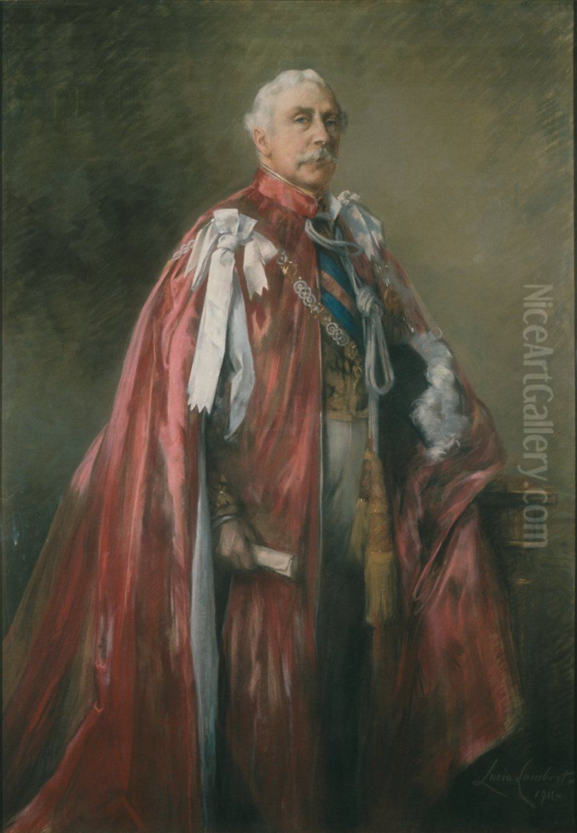 Francis Leveson Bertie, 1st Viscount Bertie of Thame (1844-1919) Ambassador to Paris 1905-17 Oil Painting by Zoe Lucie Betty de Rothschild