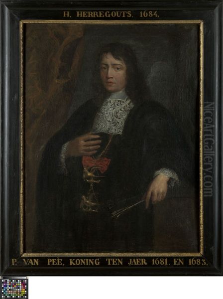 Pieter Van Pee, Koning 1681 en 1683 Oil Painting by Jan Baptist Herregouts