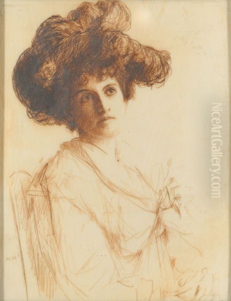 Portrait of lady Oil Painting by Mortimer Menpes
