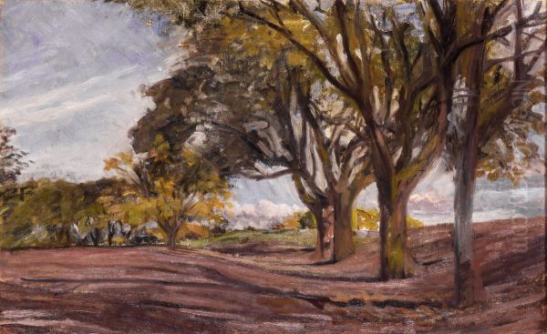 Chestnut Avenue at the Hermitage. Oil Painting by Albert Gottschalk