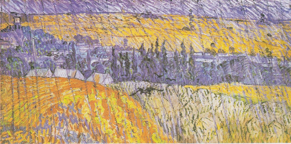 Auvers sous la pluie Oil Painting by Vincent Van Gogh
