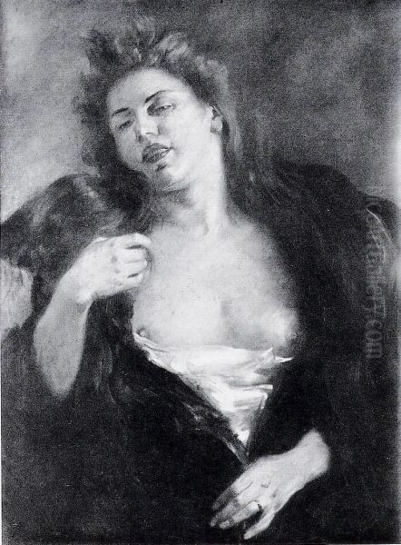 Damon Oil Painting by Lovis (Franz Heinrich Louis) Corinth