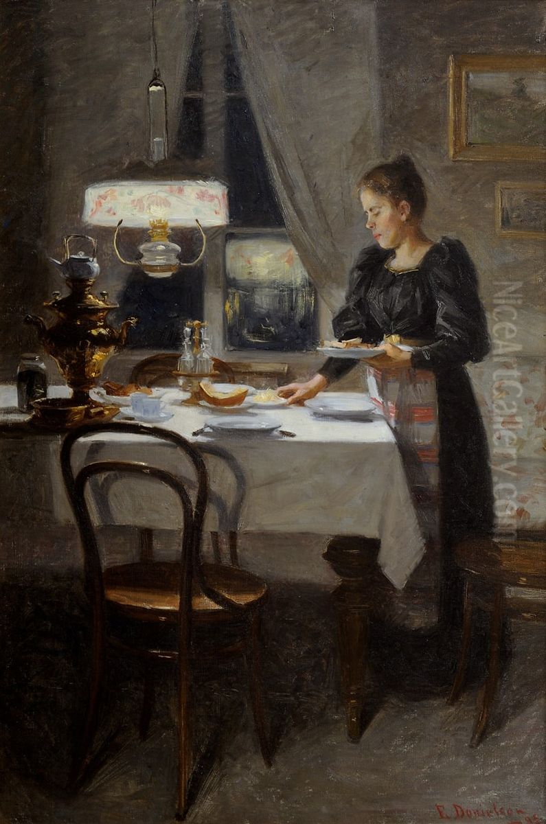 In the new home Oil Painting by Elin Danielson-Gambogi