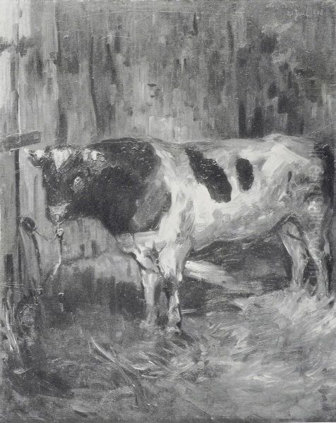 Stier im  Stall Oil Painting by Lovis Corinth