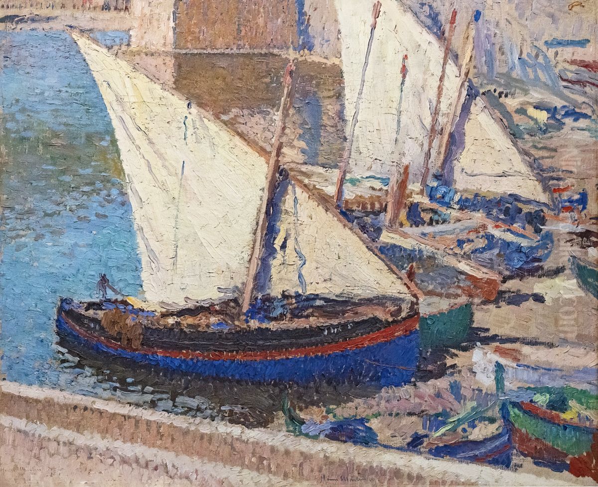Fishing boats in Collioure Oil Painting by Henri-Jean Guillaume Martin Fishing boats in Collioure Oil Painting by Henri-Jean Guillaume Martin