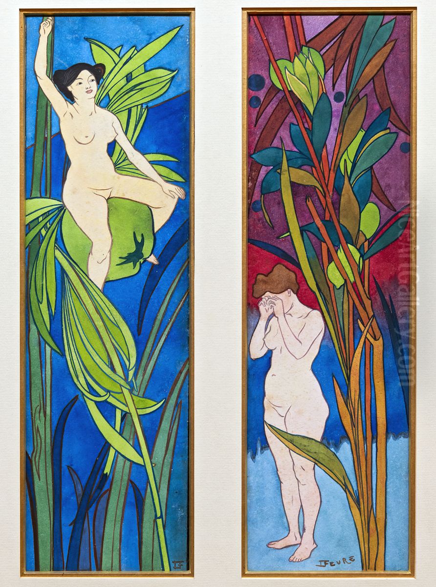 Flowers and Fruits Oil Painting by Georges de Feure