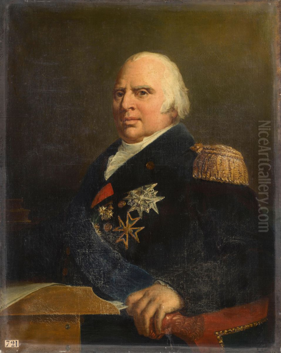 Louis XVIII, roi de France (1755-1824) Oil Painting by Jean-Pierre Franque