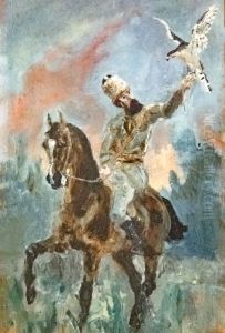 Alphonse de Toulouse-Lautrec en fauconnier