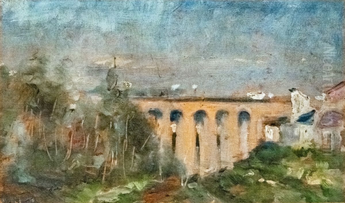 The Castelviel viaduct in Albi Oil Painting by Henri De Toulouse-Lautrec