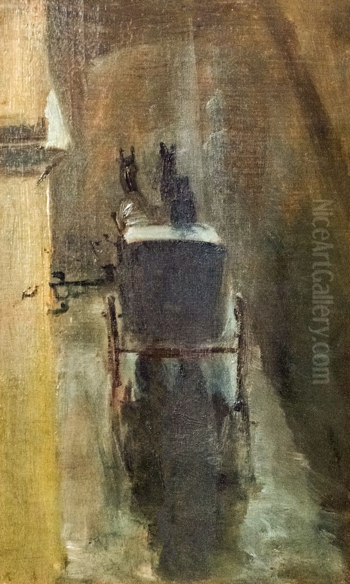 Un coupe attele, vu d'arriere Oil Painting by Henri De Toulouse-Lautrec