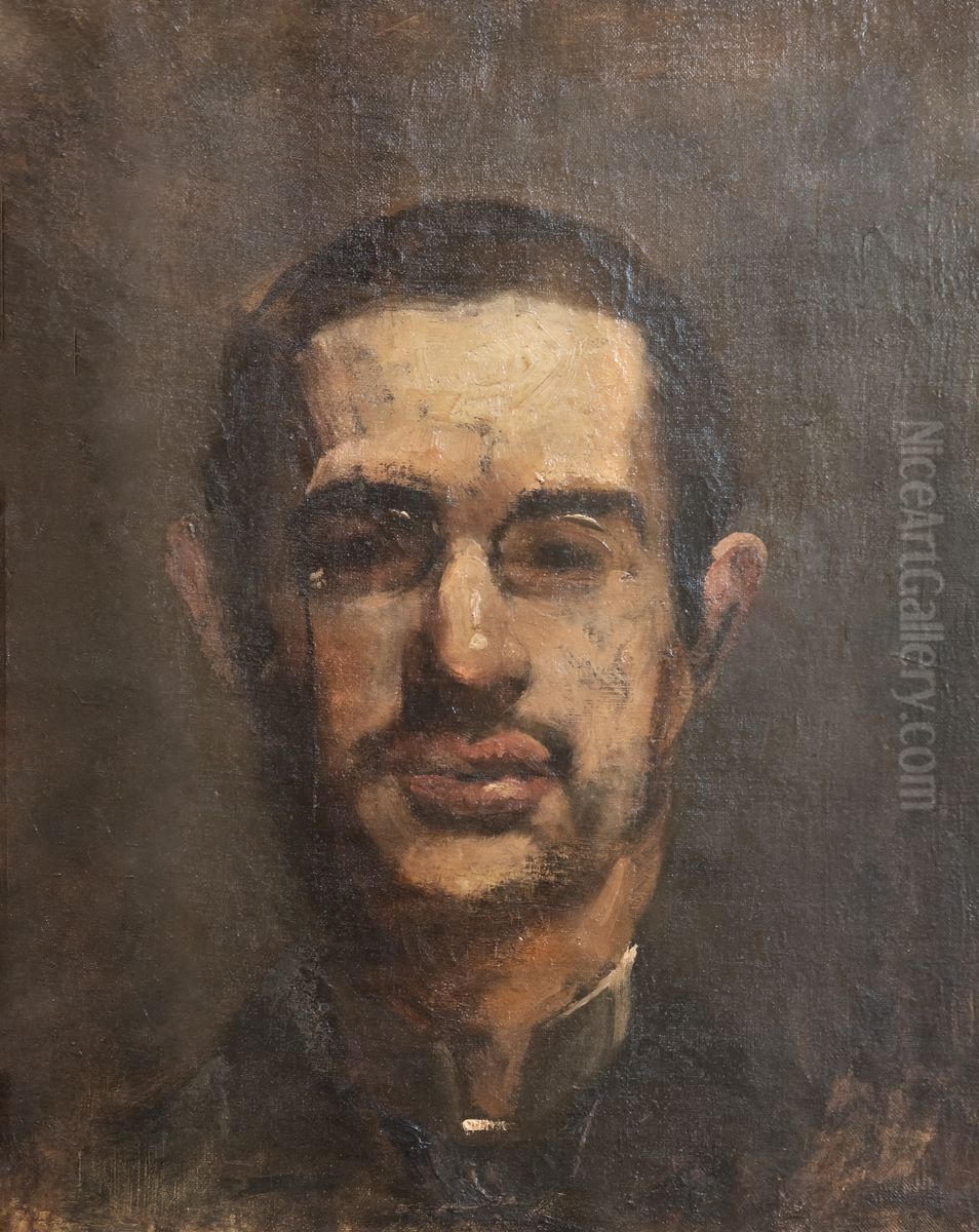 Portrait de Toulouse Lautrec, tete nue, de face Oil Painting by Maxime Dethomas