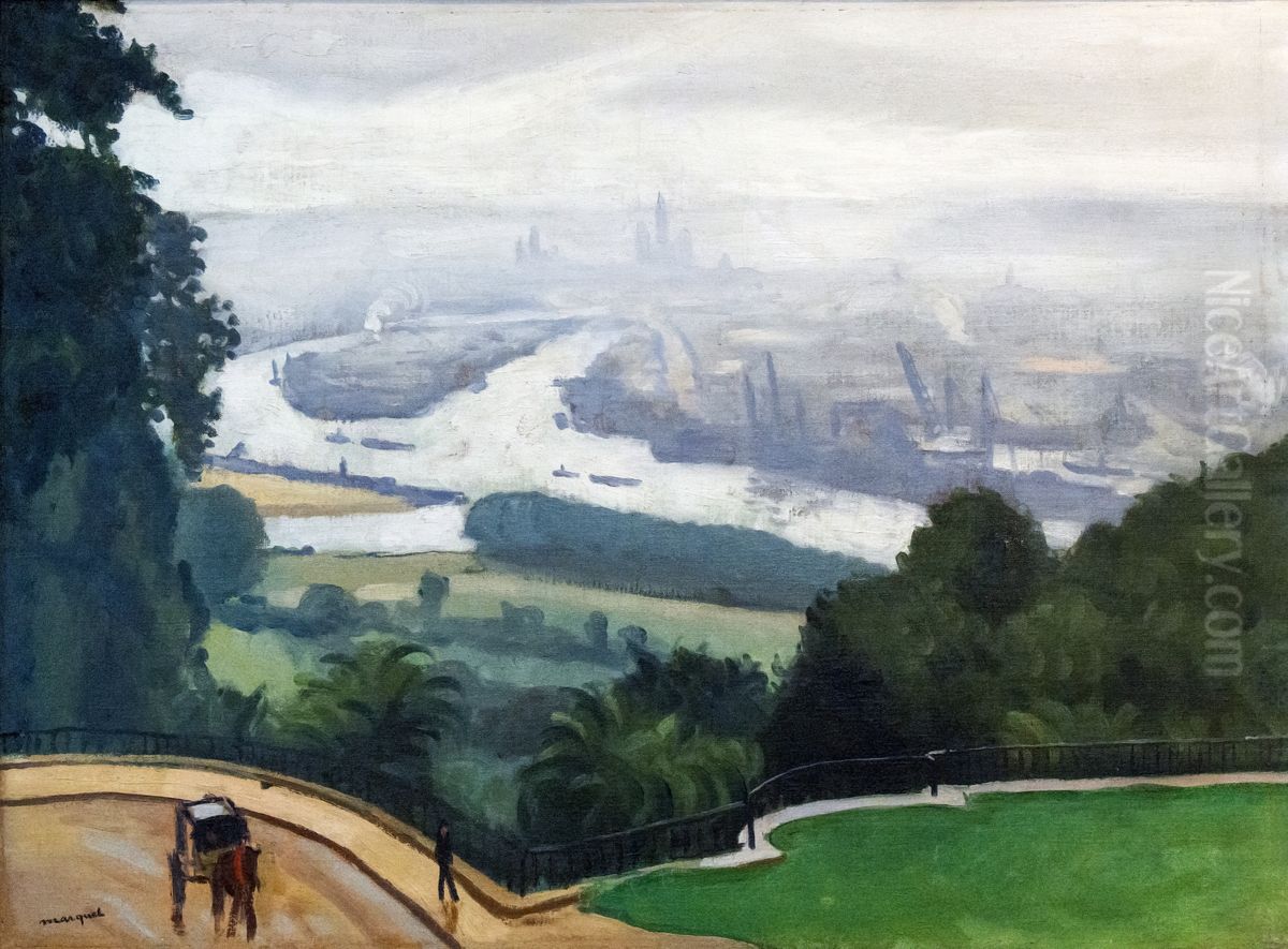 The port of Rouen Oil Painting by Albert Marquet