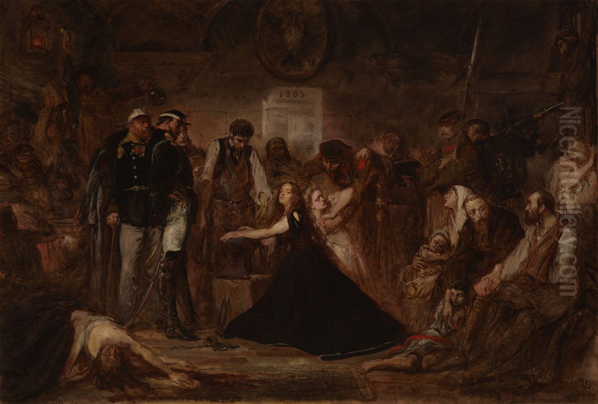 Polonia 1863 (Poland Enchained) Oil Painting by Jan Matejko Polonia 1863 (Poland Enchained) Oil Painting by Jan Matejko