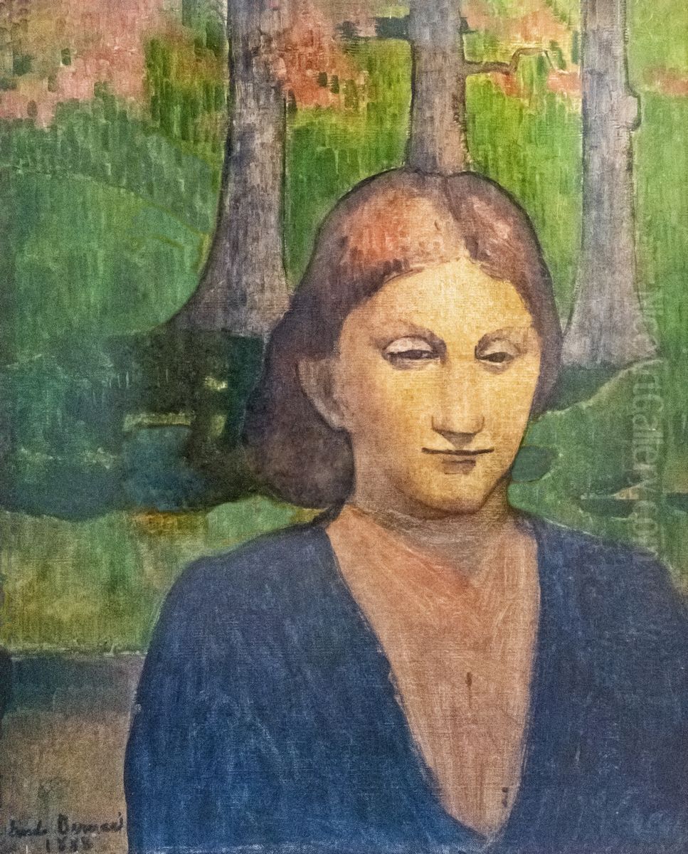 Portrait of my sister Madeleine Oil Painting by Emile Bernard