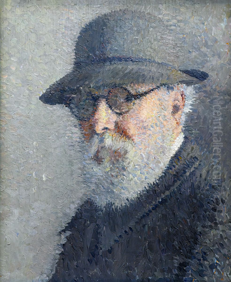 Autoportait Henri Martin 1938 Oil Painting by Henri-Jean Guillaume Martin