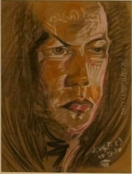 Portrait of Michal Bialynicki-Birula Oil Painting by Stanislaw Ignacy Witkiewicz (Witkacy)