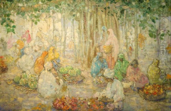 Under the Banyan Tree Oil Painting by Charles William Bartlett